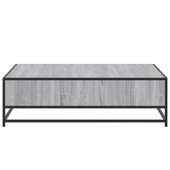 Măsuță de cafea gri sonoma, 100x100x30 cm, lemn prelucrat/metal - WALTI WALTI