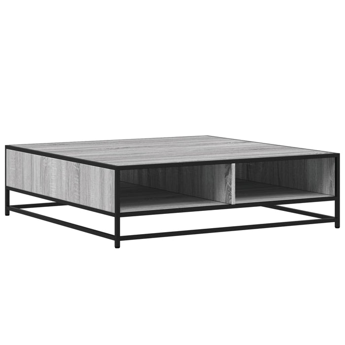 Măsuță de cafea gri sonoma, 100x100x30 cm, lemn prelucrat/metal - WALTI WALTI