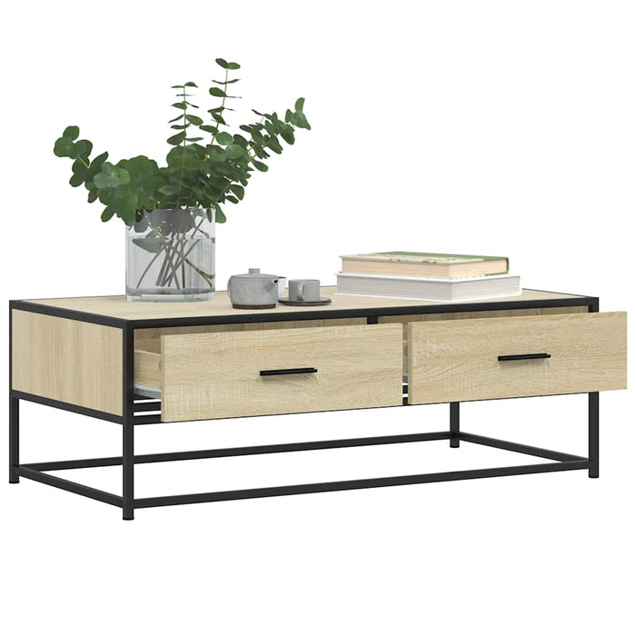 Măsuță cafea stejar sonoma 100x50x35 cm lemn prelucrat și metal - WALTI WALTI