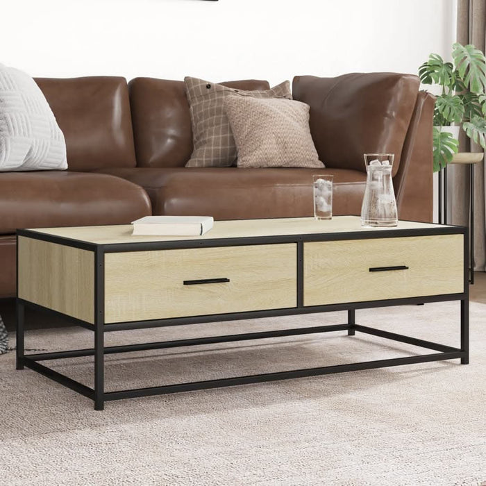 Măsuță cafea stejar sonoma 100x50x35 cm lemn prelucrat și metal - WALTI WALTI