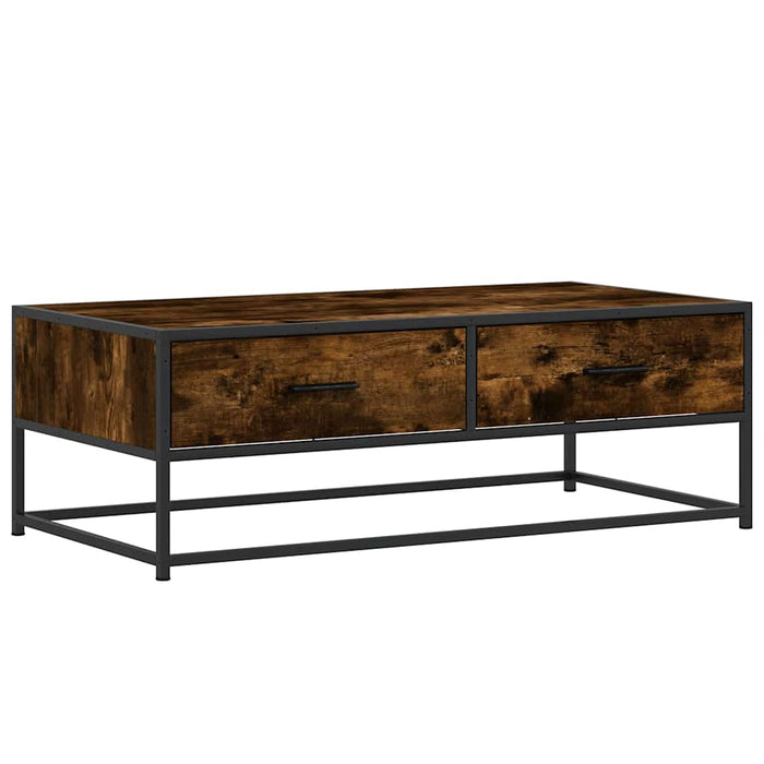 Măsuță de cafea stejar fumuriu 100x50x35cm lemn prelucrat/metal - WALTI WALTI