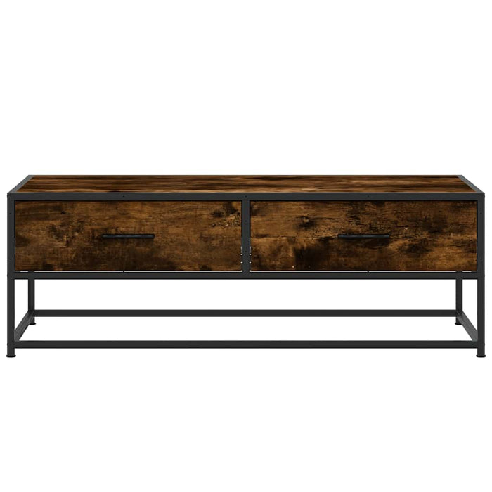Măsuță de cafea stejar fumuriu 100x50x35cm lemn prelucrat/metal - WALTI WALTI