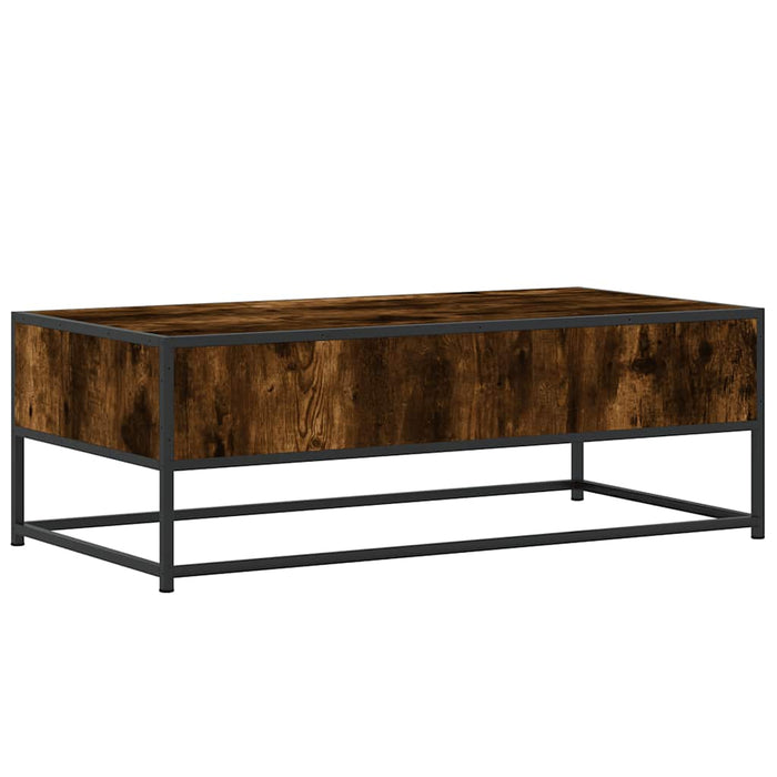Măsuță de cafea stejar fumuriu 100x50x35cm lemn prelucrat/metal - WALTI WALTI