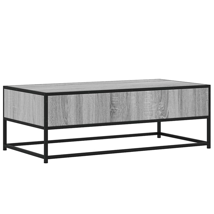 Măsuță de cafea, gri sonoma, 100x50x35 cm, lemn prelucrat/metal - WALTI WALTI