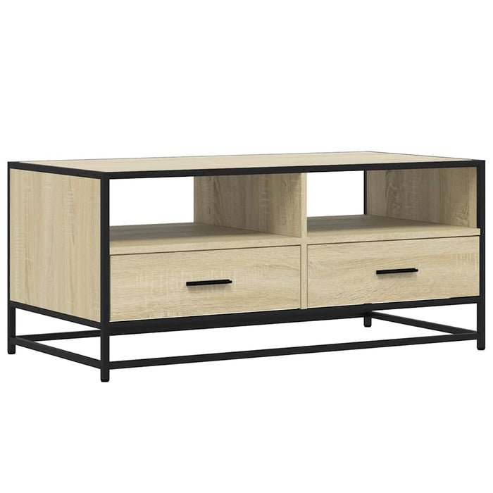 Măsuță cafea stejar sonoma 100x50x45 cm lemn prelucrat și metal - WALTI WALTI