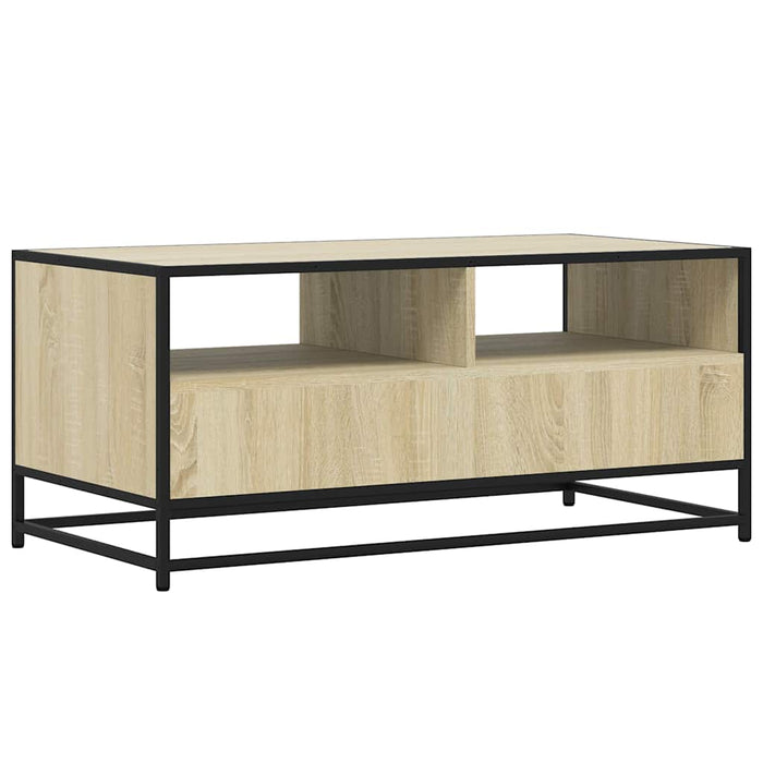 Măsuță cafea stejar sonoma 100x50x45 cm lemn prelucrat și metal - WALTI WALTI