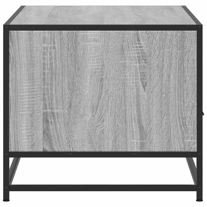 Măsuță de cafea, gri sonoma, 100x50x45 cm, lemn prelucrat/metal - WALTI WALTI
