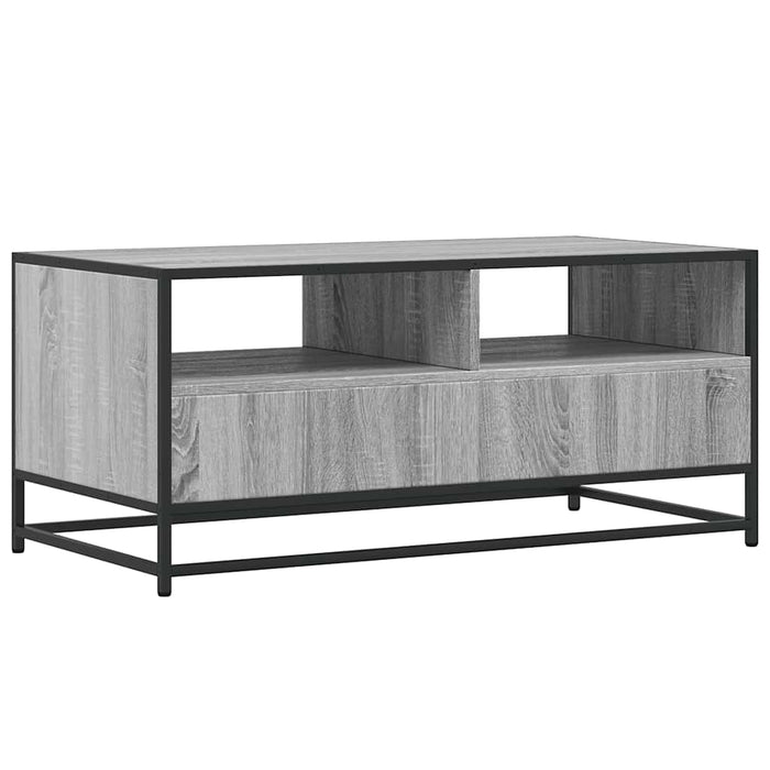 Măsuță de cafea, gri sonoma, 100x50x45 cm, lemn prelucrat/metal - WALTI WALTI