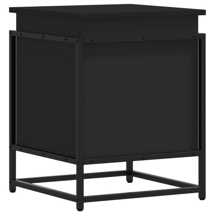 Cutie de depozitare cu capac negru 40x40x51,5 cm lemn prelucrat - WALTI WALTI