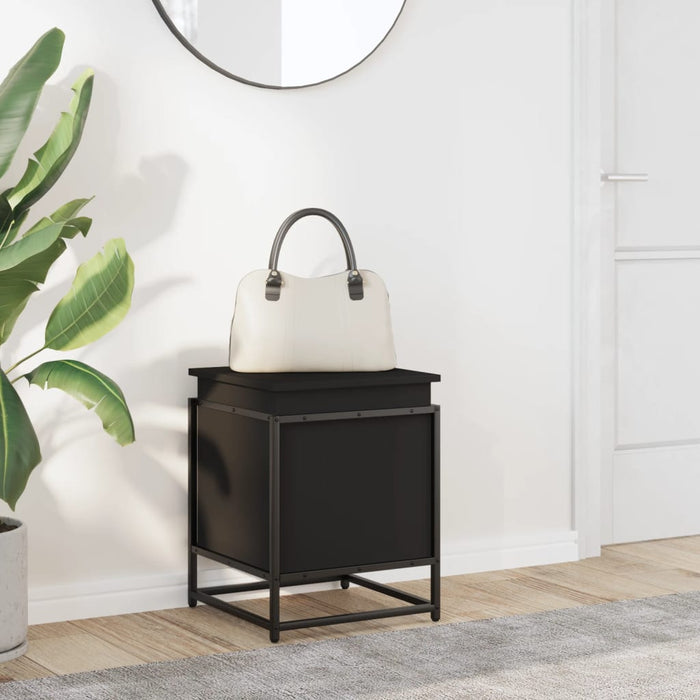 Cutie de depozitare cu capac negru 40x40x51,5 cm lemn prelucrat - WALTI WALTI