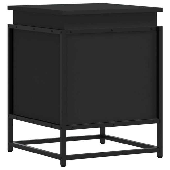Cutie de depozitare cu capac negru 40x40x51,5 cm lemn prelucrat - WALTI WALTI