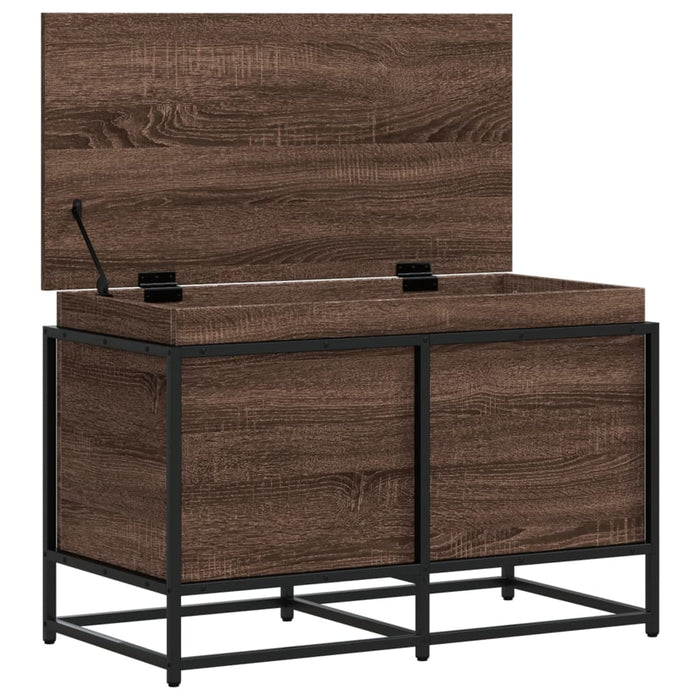Cutie depozitare stejar maro 80x40x51,5 cm lemn prelucrat - WALTI WALTI