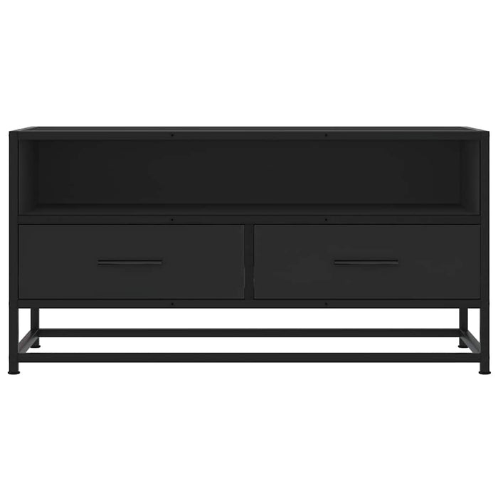 Dulap TV, negru, 80x34,5x40 cm, lemn prelucrat și metal - WALTI WALTI