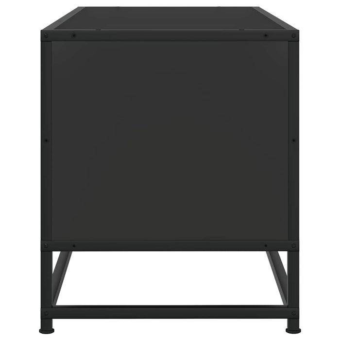 Dulap TV, negru, 80x34,5x40 cm, lemn prelucrat și metal - WALTI WALTI