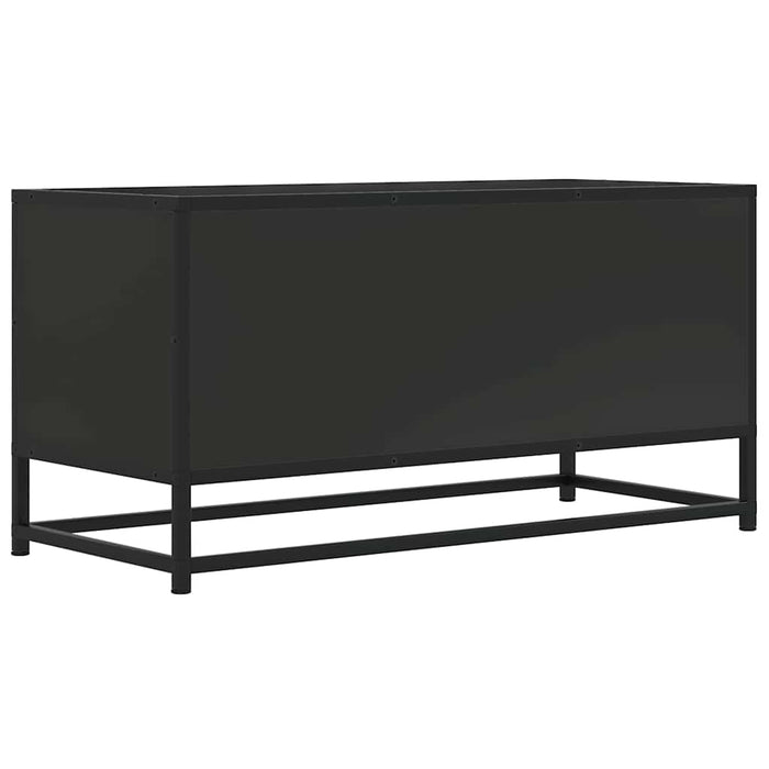Dulap TV, negru, 80x34,5x40 cm, lemn prelucrat și metal - WALTI WALTI