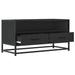 Dulap TV, negru, 80x34,5x40 cm, lemn prelucrat și metal - WALTI WALTI
