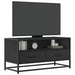 Dulap TV, negru, 80x34,5x40 cm, lemn prelucrat și metal - WALTI WALTI