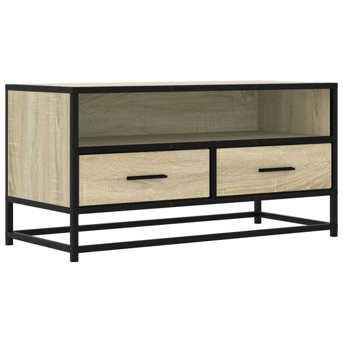Dulap TV, stejar sonoma, 80x34,5x40 cm, lemn prelucrat și metal - WALTI WALTI