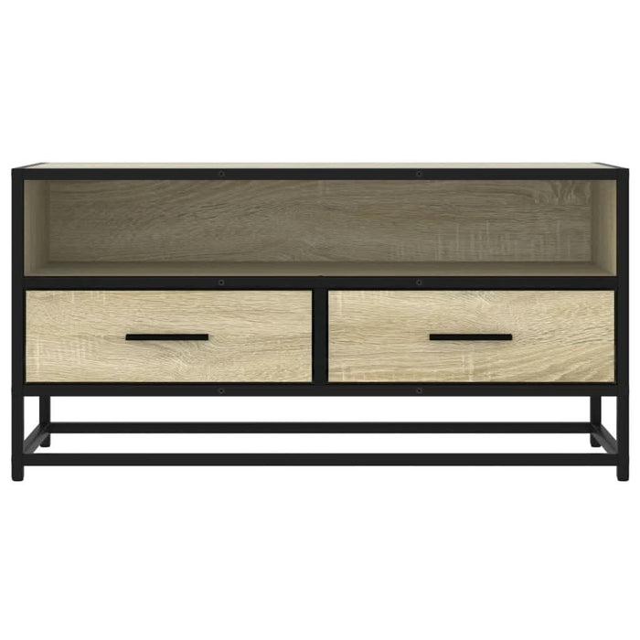 Dulap TV, stejar sonoma, 80x34,5x40 cm, lemn prelucrat și metal - WALTI WALTI