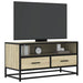 Dulap TV, stejar sonoma, 80x34,5x40 cm, lemn prelucrat și metal - WALTI WALTI