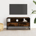 Dulap TV stejar fumuriu, 80x34,5x40 cm, lemn prelucrat și metal - WALTI WALTI