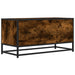 Dulap TV stejar fumuriu, 80x34,5x40 cm, lemn prelucrat și metal - WALTI WALTI