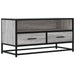 Dulap TV, gri sonoma, 80x34,5x40 cm, lemn prelucrat și metal - WALTI WALTI