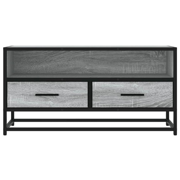 Dulap TV, gri sonoma, 80x34,5x40 cm, lemn prelucrat și metal - WALTI WALTI