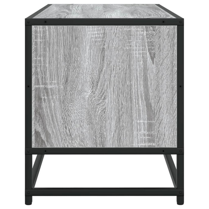 Dulap TV, gri sonoma, 80x34,5x40 cm, lemn prelucrat și metal - WALTI WALTI