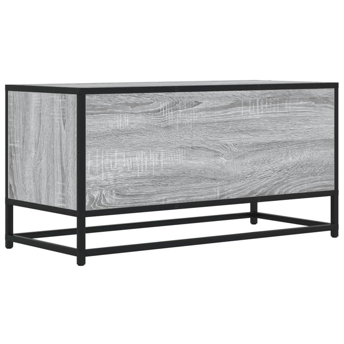 Dulap TV, gri sonoma, 80x34,5x40 cm, lemn prelucrat și metal - WALTI WALTI