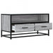 Dulap TV, gri sonoma, 80x34,5x40 cm, lemn prelucrat și metal - WALTI WALTI