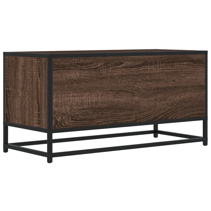 Dulap TV, stejar maro, 80x34,5x40 cm, lemn prelucrat și metal - WALTI WALTI