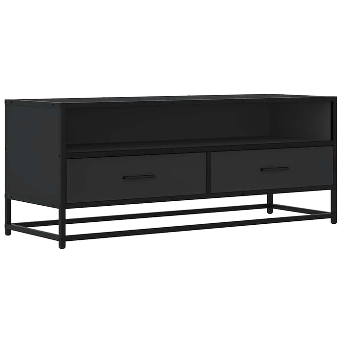 Dulap TV, negru, 100x34,5x40 cm, lemn prelucrat și metal - WALTI WALTI
