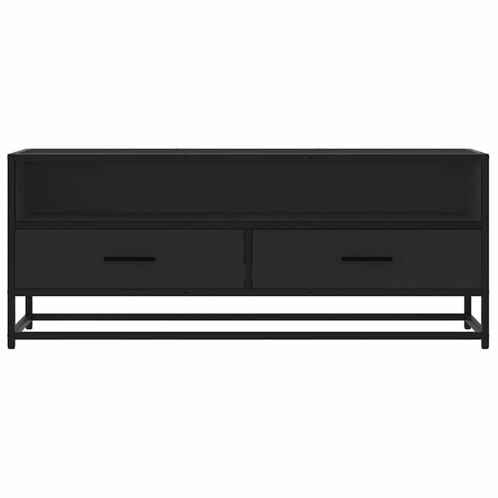 Dulap TV, negru, 100x34,5x40 cm, lemn prelucrat și metal - WALTI WALTI
