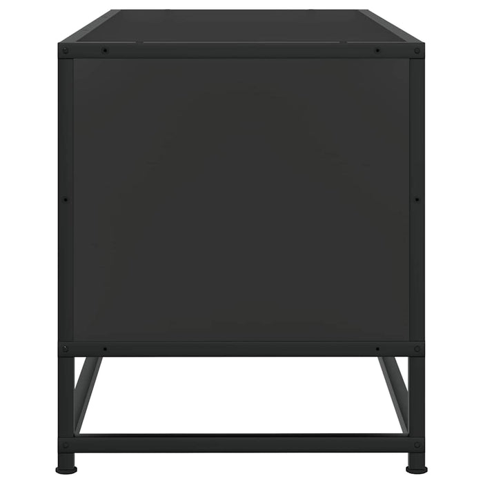 Dulap TV, negru, 100x34,5x40 cm, lemn prelucrat și metal - WALTI WALTI