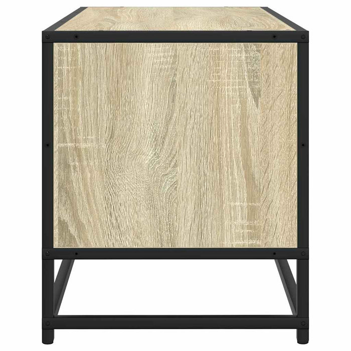 Dulap TV stejar sonoma, 100x34,5x40 cm, lemn prelucrat și metal - WALTI WALTI