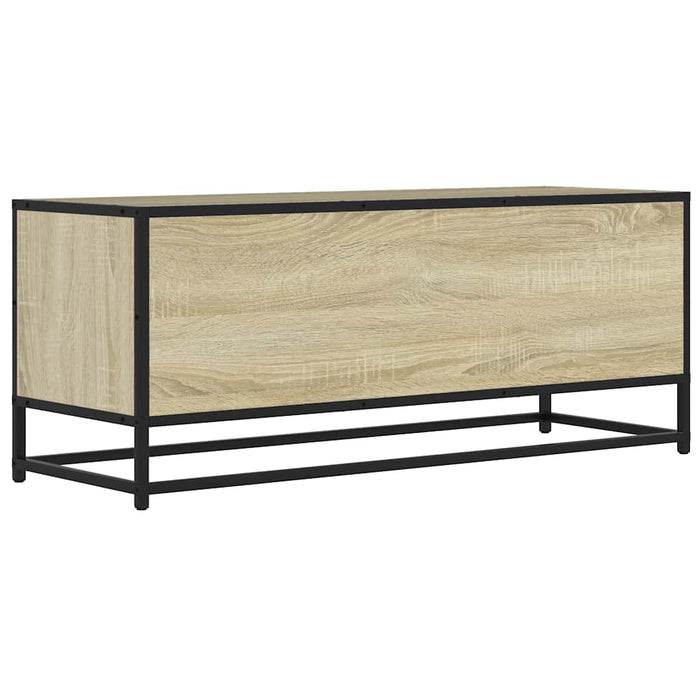 Dulap TV stejar sonoma, 100x34,5x40 cm, lemn prelucrat și metal - WALTI WALTI
