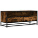 Dulap TV stejar fumuriu, 100x34,5x40 cm lemn prelucrat și metal - WALTI WALTI
