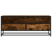 Dulap TV stejar fumuriu, 100x34,5x40 cm lemn prelucrat și metal - WALTI WALTI