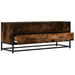 Dulap TV stejar fumuriu, 100x34,5x40 cm lemn prelucrat și metal - WALTI WALTI