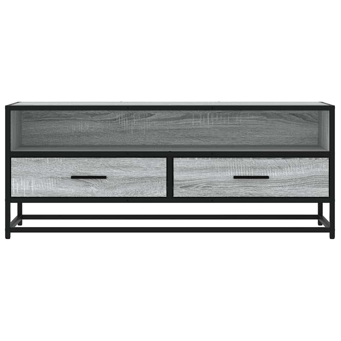 Dulap TV, gri sonoma, 100x34,5x40 cm, lemn prelucrat și metal - WALTI WALTI
