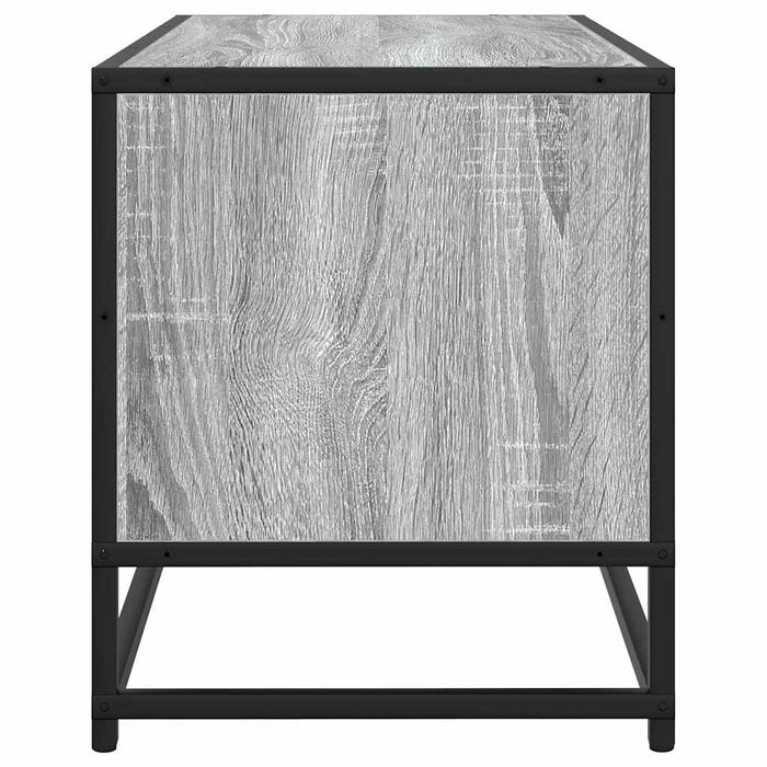 Dulap TV, gri sonoma, 100x34,5x40 cm, lemn prelucrat și metal - WALTI WALTI