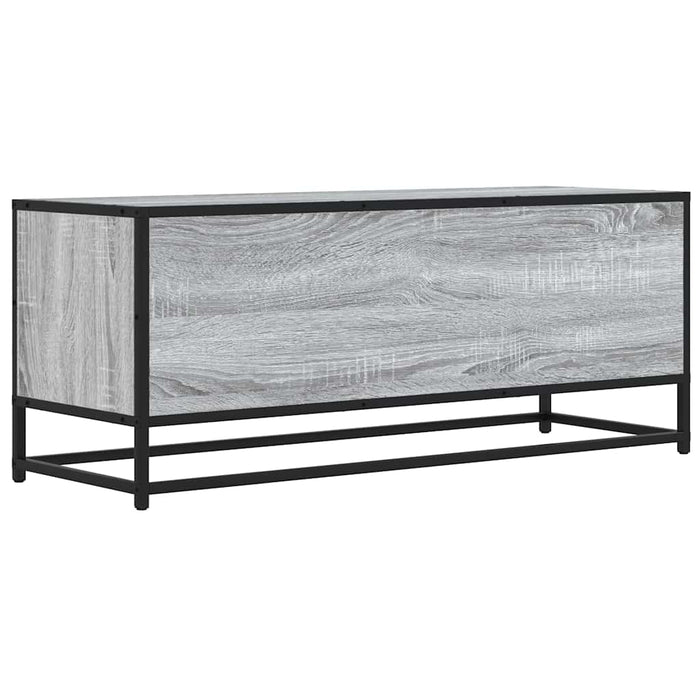 Dulap TV, gri sonoma, 100x34,5x40 cm, lemn prelucrat și metal - WALTI WALTI