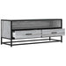 Dulap TV, gri sonoma, 100x34,5x40 cm, lemn prelucrat și metal - WALTI WALTI