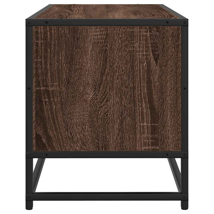 Dulap TV, stejar maro, 100x34,5x40 cm, lemn prelucrat și metal - WALTI WALTI