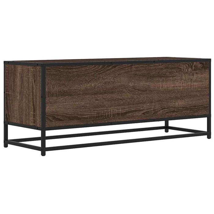 Dulap TV, stejar maro, 100x34,5x40 cm, lemn prelucrat și metal - WALTI WALTI