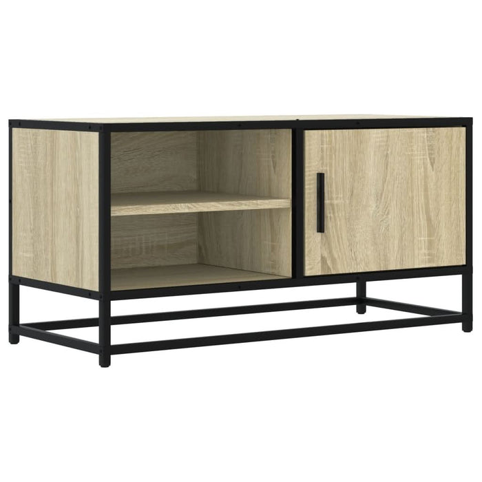 Dulap TV, stejar sonoma, 80x34,5x40 cm, lemn prelucrat și metal - WALTI WALTI