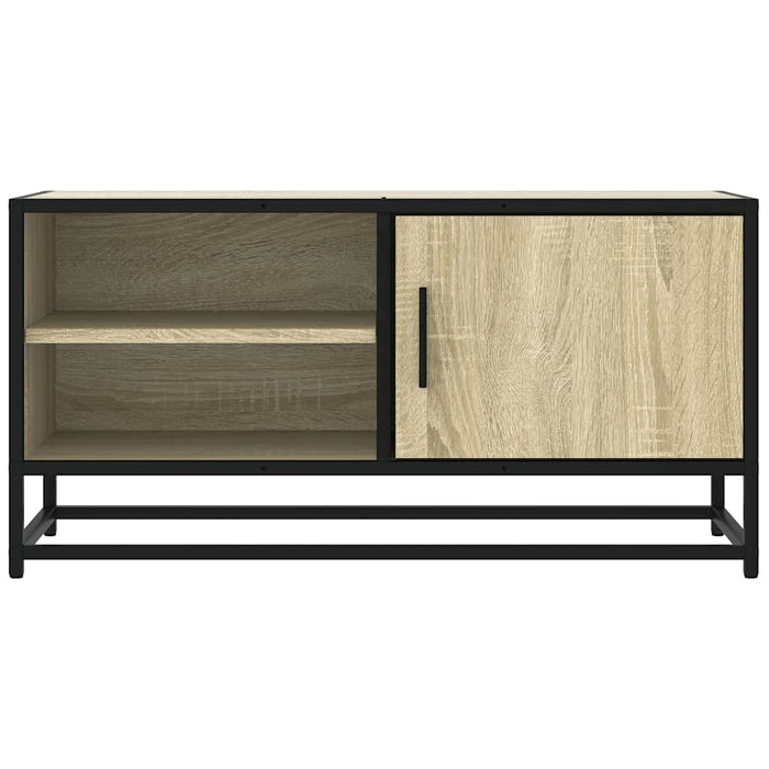 Dulap TV, stejar sonoma, 80x34,5x40 cm, lemn prelucrat și metal - WALTI WALTI