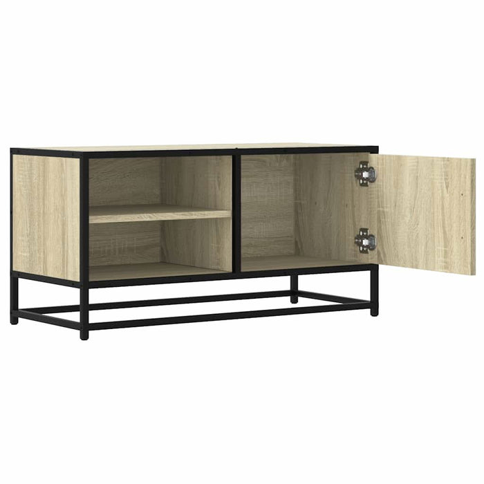 Dulap TV, stejar sonoma, 80x34,5x40 cm, lemn prelucrat și metal - WALTI WALTI