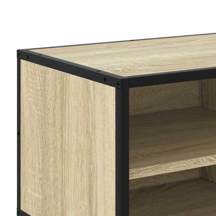 Dulap TV, stejar sonoma, 80x34,5x40 cm, lemn prelucrat și metal - WALTI WALTI